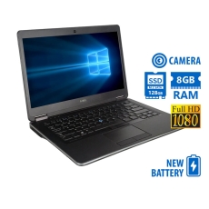 Dell (A-) Latitude E7440 i7-4600U/14FHD/8GB DDR3/128GB mSATA SSD/No ODD/Camera/New Battery/8P Grade