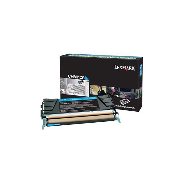 Toner Laser Lexmark C748H1C Cyan High Corporate - 10K Pgs C748H1CG