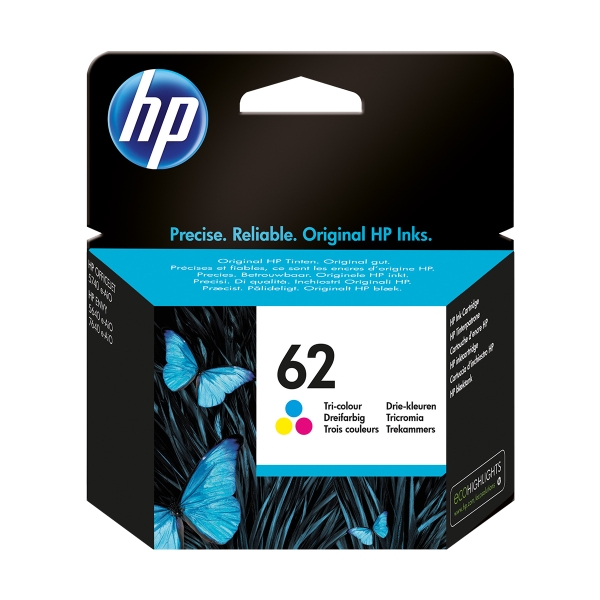 HP 62 Tri-color Original Ink Cartridge C2P06AE