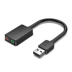 VENTION 2-Port USB External Sound Card 0.15M Black (CDYB0)