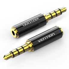 VENTION 3.5mm Male to 2.5mm Female Audio Adapter Black Metal Type (BFBB0)