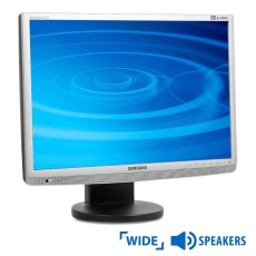 Used (A-) Monitor 2243WM TFT/Samsung/22”/1680x1050/Wide/Silver/Black/w/Speakers/Grade A-/D-SUB & DVI